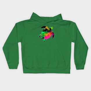 Water Color Sea Turtle Kids Hoodie